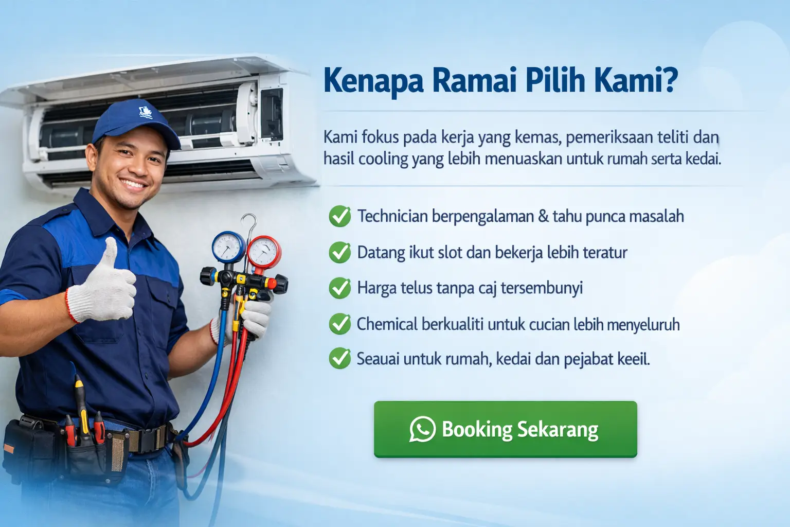Technician servis aircond